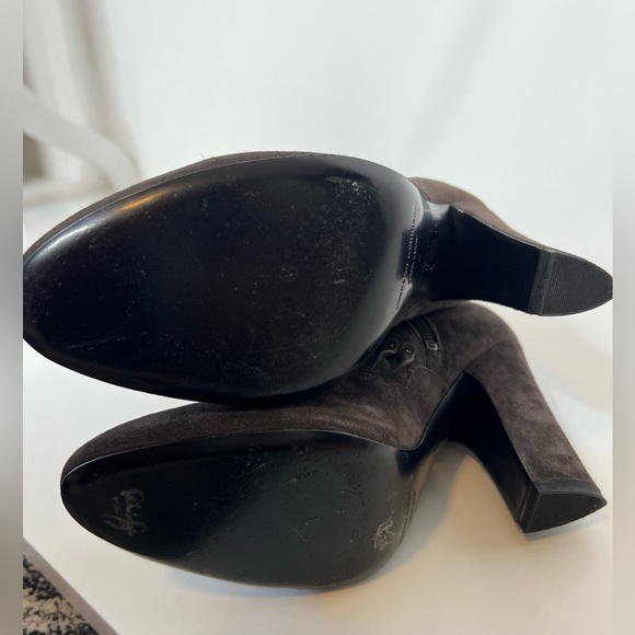 Sigerson Morrison Gray Suede Tall Zip Up Boots - Picture 6 of 13